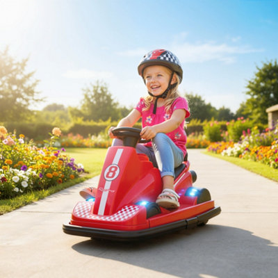 Aiyaplay Electric Kids Bumper Car With 360 Degree Rotation SpinRed from B&Q