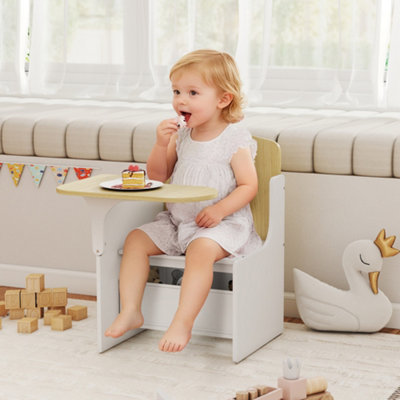 Aiyaplay Kids Table And Chair SetToddler Desk Chair With Storage Bins from B&Q