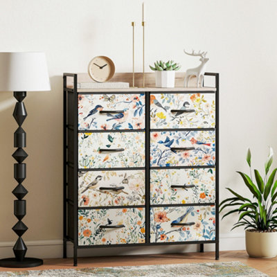 Homcom 8-Drawer Chest Of DrawersFabric DresserWhite from B&Q