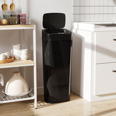 B&Q -  50L Sensor BinStainless Steel Slim Kitchen BinFingerprint-Proof