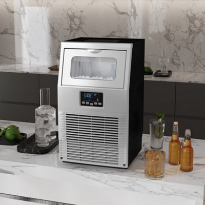 Homcom Unisex Silver Commercial Ice Maker With 4Kg Ice Storage For Home Restaurant In - Image 5