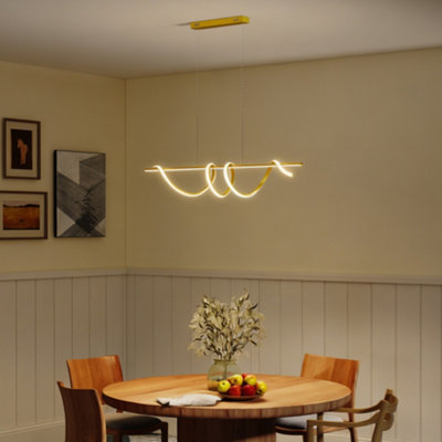 Homcom Light/Gold Pendant Ceiling With Colour Temperatures, Tone Size 3