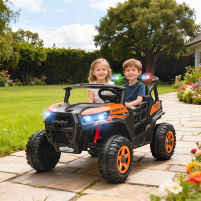 B&Q -  24V Electric Ride On Car2-Seater Kids Electric TruckOrange