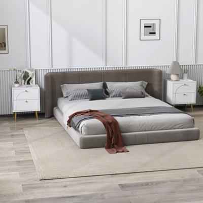 Homcom Unisex White 2-Piece Bedside Tables Set With Drawers For Bedroom, Size 2 - Image 5