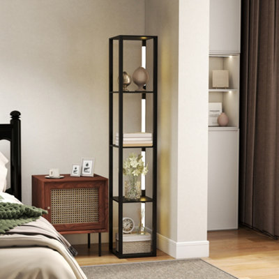 B&Q -  Floor Lamp For Living RoomStanding Lamp With Foot SwitchBlack