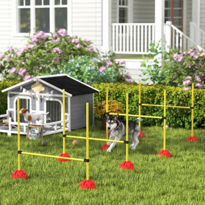 B&Q -  4-Piece Dog Agility Equipment With 4 Hurdle BarsFor Training