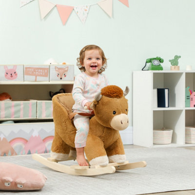 Aiyaplay Baby Rocking Horse With SongSafety BeltWood Base For 1-3 Years from B&Q