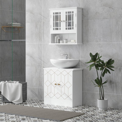 B&Q -  Bathroom Under Sink Cabinet For Basin With Or Without Pedestal White