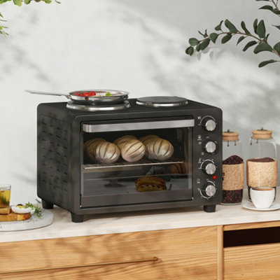 HOMCOM 28L Countertop Toaster Oven - Black - 2600W - 800-198V70BK - Image 5