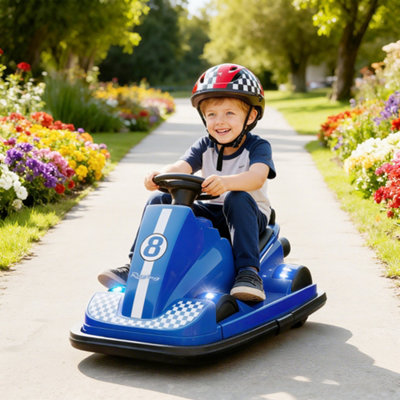 Aiyaplay Electric Kids Bumper Car With 360 Degree Rotation SpinBlue from B&Q