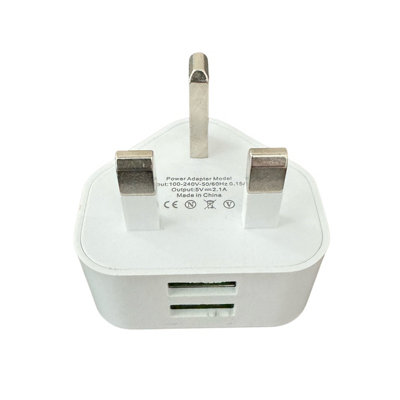 Phonepro 5W Dual Port Usb-A 3 Pin Uk Plug Wall Charger Power Adapter