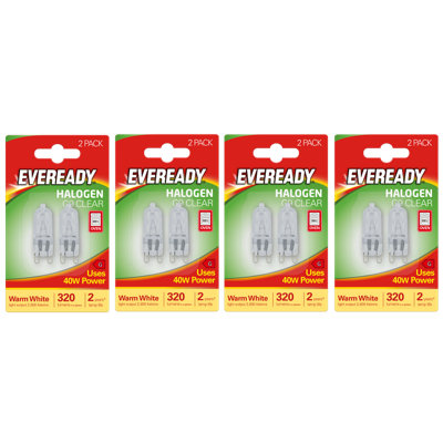 Eveready Halogen G9 Capsule 320Lm 40W 2800K (Warm White) Light BulbPack Of 8 from B&Q
