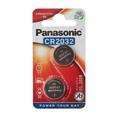 Panasonic Cr2032 Lithium Coin BatteriesPack Of 2 from B&Q