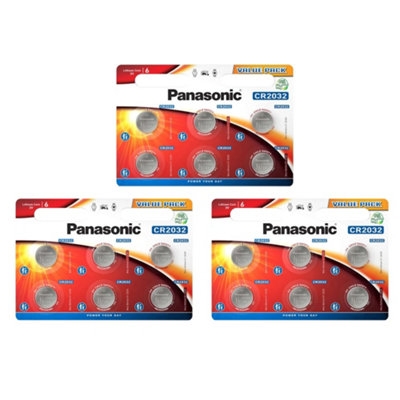 Panasonic Cr2032 Lithium Coin BatteriesPack Of 18 from B&Q