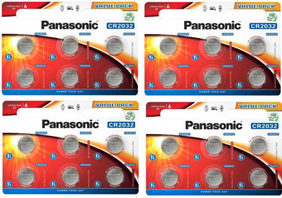 Panasonic Cr2032 Lithium Coin BatteriesPack Of 24 from B&Q