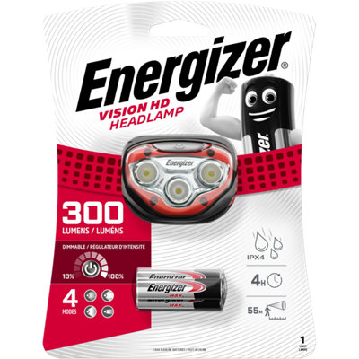 Energizer 300 Lumen Vision Hd Headlight Head Torch from B&Q