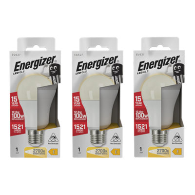Energizer Led Gls E27 1521Lm 12.6W 2700K (Warm White) Light BulbPack Of 3 from B&Q