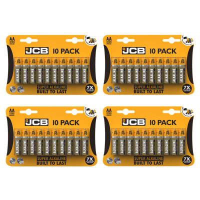 4X Jcb Aa Super Alkaline BatteriesPack Of 10 from B&Q