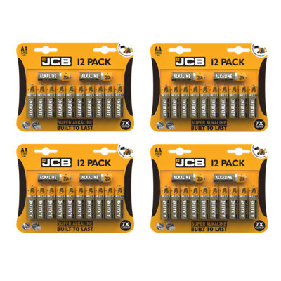 4X Jcb Aa Super Alkaline BatteriesPack Of 12 from B&Q