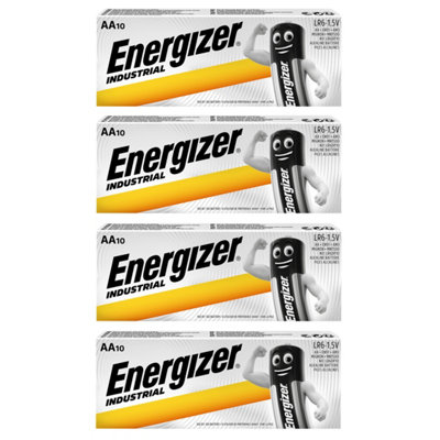 4X Energizer Aa Industrial Alkaline BatteriesPack Of 10 from B&Q