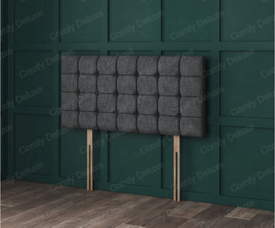 Comfy Deluxe 4Ft6  Double Purple Chenille Omega 26Inch Headboard from B&Q