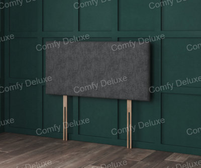 Comfy Deluxe 4Ft6 Double Red Chenille Plain 26Inch Headboard from B&Q