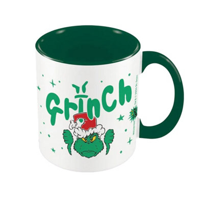 The Grinch Inner Two Tone Ceramic Mug White/green (One Size) from B&Q