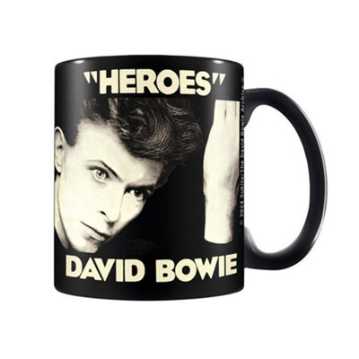 David Bowie Heroes Mug Black (One Size) from B&Q