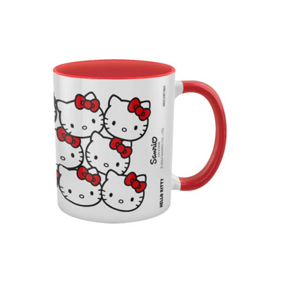 Hello Kitty Many Kittys Inner Two Tone Mug White/red (One Size) from B&Q