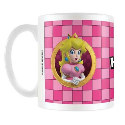 - Super Mario Portrait Princess Peach Mug Pink/white (One Size)