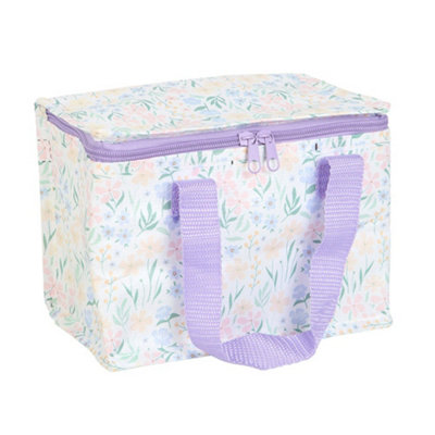 B&Q Lilac/Pink/Green Something Different Ditsy Floral Lunch Bag (One ) 21Cm