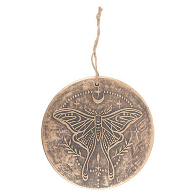 B&Q Something Different Terracotta Luna Moth Plaque (One Size) Bronze