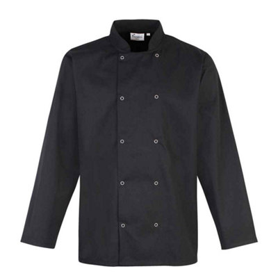  - Premier Unisex Adult Stud Front Long-Sleeved Chef Jacket
