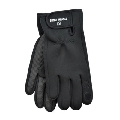 Storm Ridge Unisex Adult Neoprene Logo Gloves from B&Q