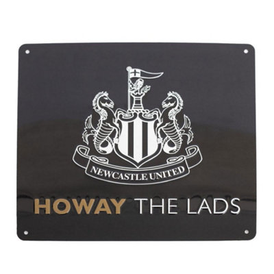 Newcastle United Fc Howay The Lads Tunnel Sign Black/white (One Size) from B&Q