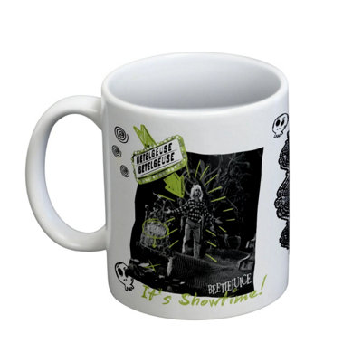 Beetlejuice Its Showtime Mug White/black (One Size) from B&Q