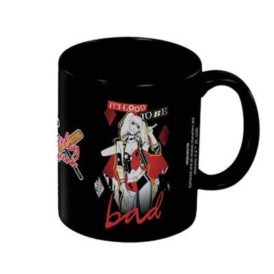 DC comics Batman Harley Quinn Bad Mug Black/red (12Cm X 10.5Cm X 8.7Cm) from B&Q