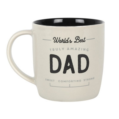 Something Different Truly Amazing Dad Ceramic Mug White/black (One Size) from B&Q