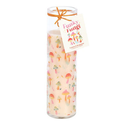 Something Different Funky Fungi Mushroom Tube Candle Peach/transparent (One Size) from B&Q