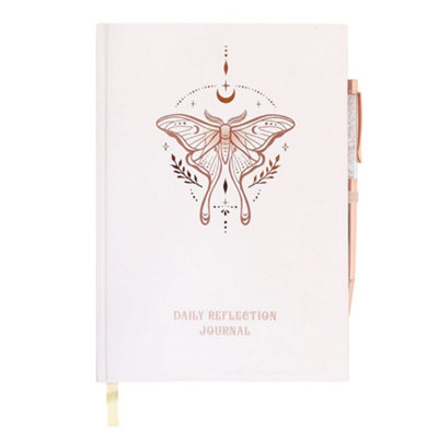 Something Different Daily Reflection Luna Moth Journal Pale Pink (One Size) from B&Q