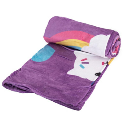 B&Q Gabbys Dollhouse Premium Fleece Blanket Multicoloured (200Cm X 150Cm) Coral