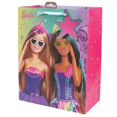 Barbie Star Gift Bag Multicoloured (33Cm X 26Cm) from B&Q
