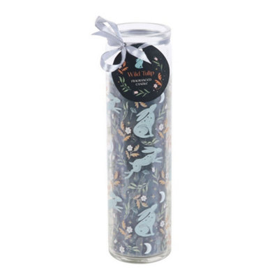 Something Different Midnight Hare Wild Tulips Tube Candle Navy/transparent (One Size) from B&Q