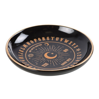 B&Q Black/Gold Something Different Talking Board Trinket Dish (One ) 10.5Cm