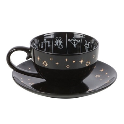 Something Different Fortune Telling Astrology Tea Cup Black (One Size) from B&Q