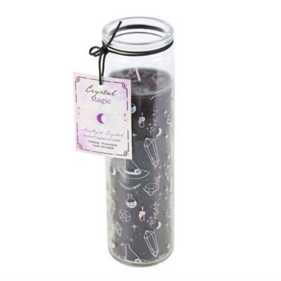 Something Different Jasmine Witch Amethyst Tube Candle Black/transparent (One Size) from B&Q