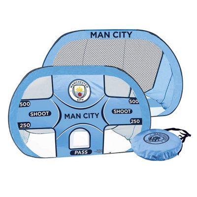  - Manchester City Fc 2 In 1 Pop Up Football Goal Sky Blue/white (One Size)