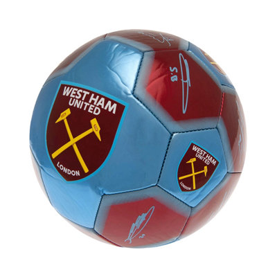 West Ham United Fc Signature Football Sky Blue/claret (1) from B&Q