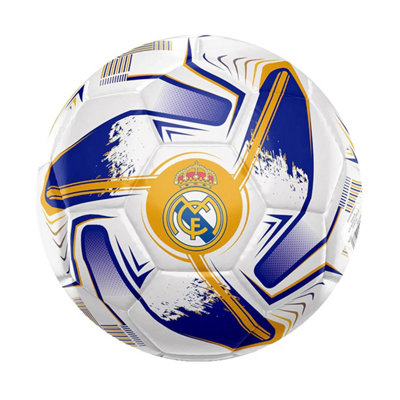 Real Madrid Cf Turbine Print Football White/blue/gold (5) from B&Q