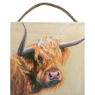 Louise Brown I Need A Haircut Wooden Plaque Taupe/brown (One Size) from B&Q